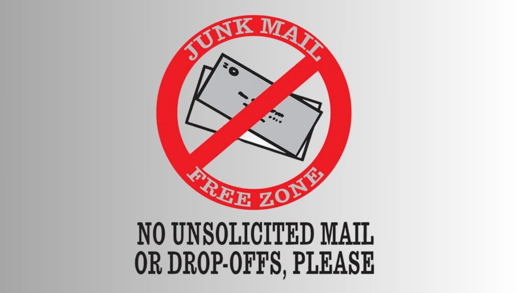Photo of No unsolicited mail or drop-offs